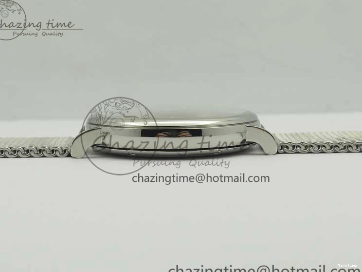 MIROTIME 0520 Portofino Automatic SS MKF 1:1 Best Edition White Dial On SS Mesh Bracelet A2892 V TechFriendly 7205